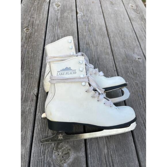 Lake Placid big girls figure ice skates size 3 white - Picture 1 of 4